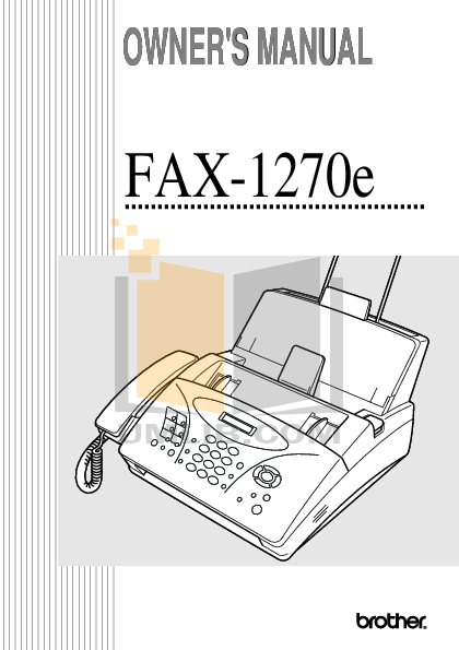 Download free pdf for Brother FAX-575 Fax Machine manual